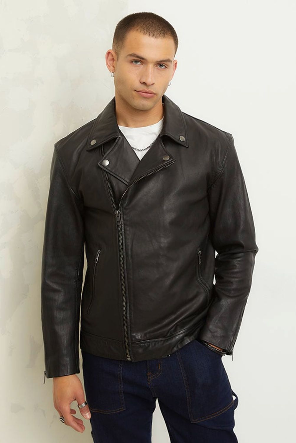 AMERICANINO - Chaqueta Cuero Hombre Americanino