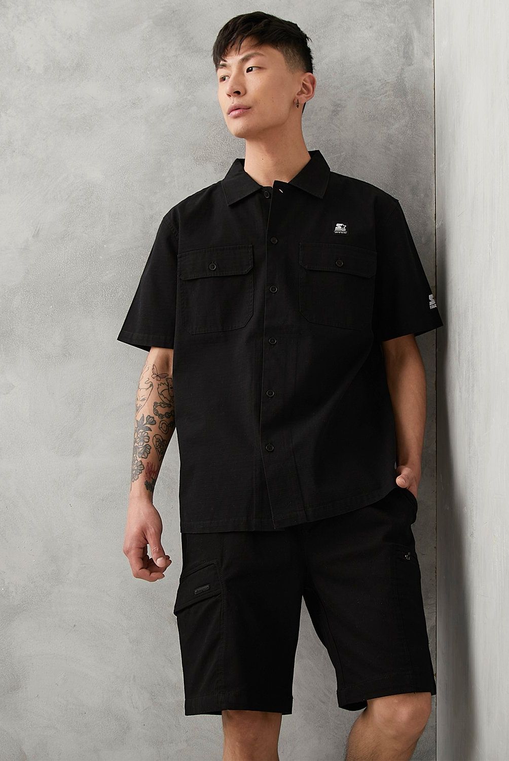 STARTER - Camisa Casual Manga Corta Algodón Hombre Starter