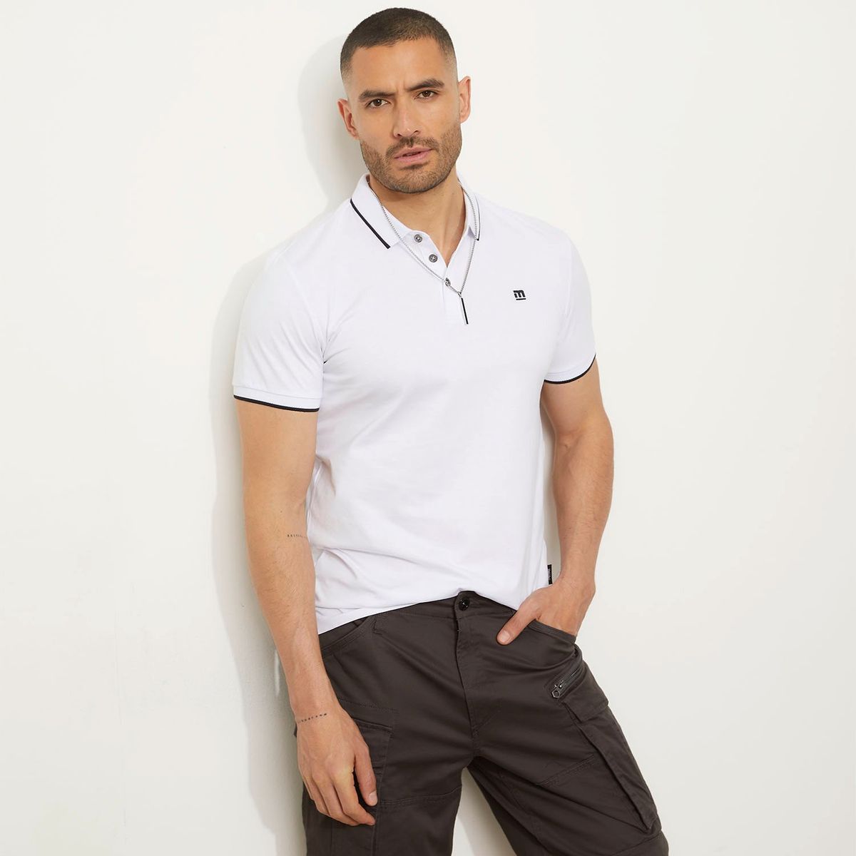 MOSSIMO - Polera Pique Manga Corta Algodón Hombre Mossimo