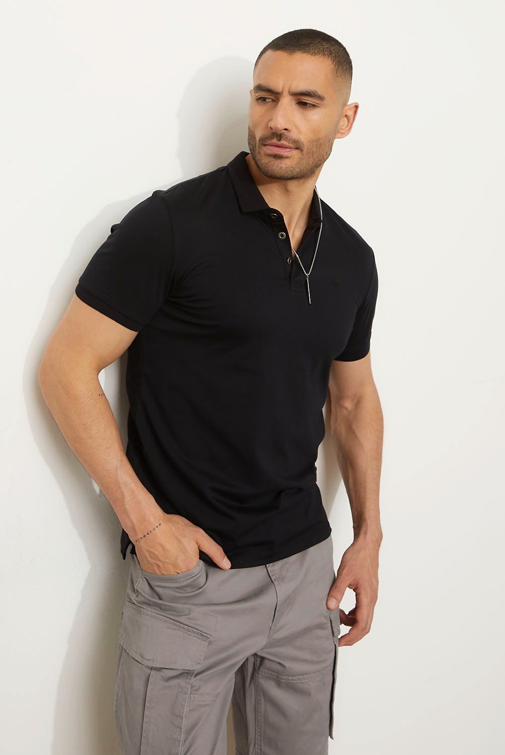 MOSSIMO - Polera Pique Manga Corta Algodón Hombre Mossimo