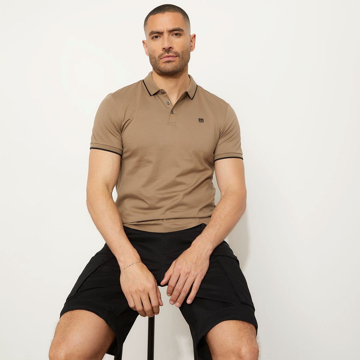 MOSSIMO - Polera Pique Manga Corta Algodón Hombre Mossimo