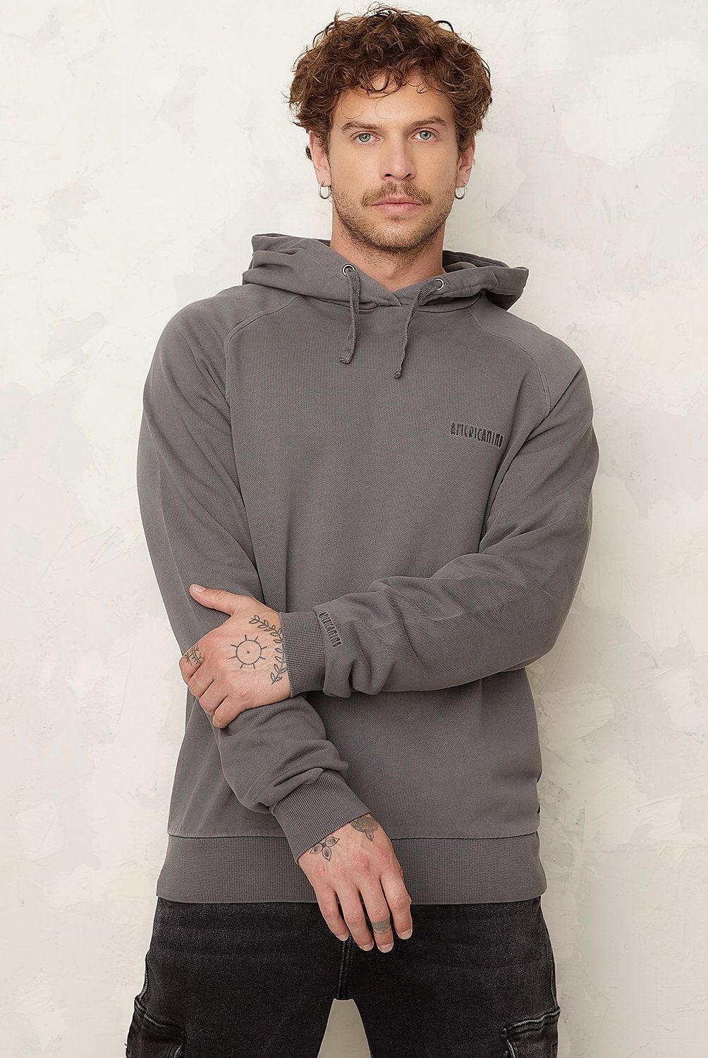 AMERICANINO - Polerón Hoodie Loose fit Hombre Americanino