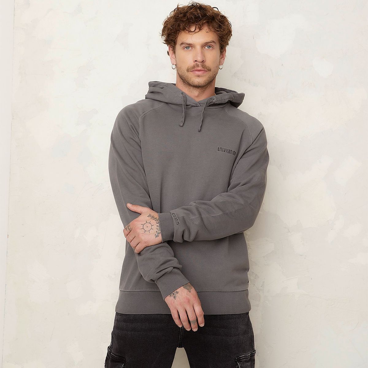 AMERICANINO - Polerón Hoodie Loose fit Hombre Americanino