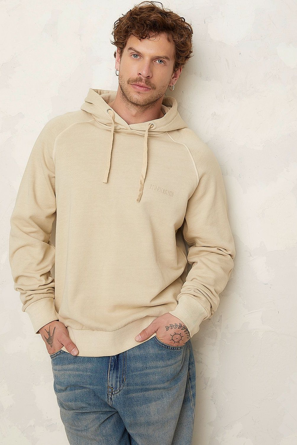 AMERICANINO - Polerón Hoodie Loose fit Hombre Americanino