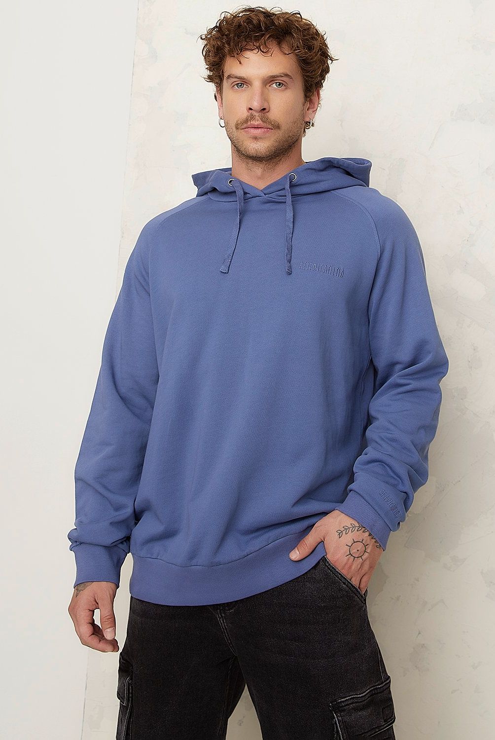 AMERICANINO - Polerón Hoodie Loose fit Hombre Americanino
