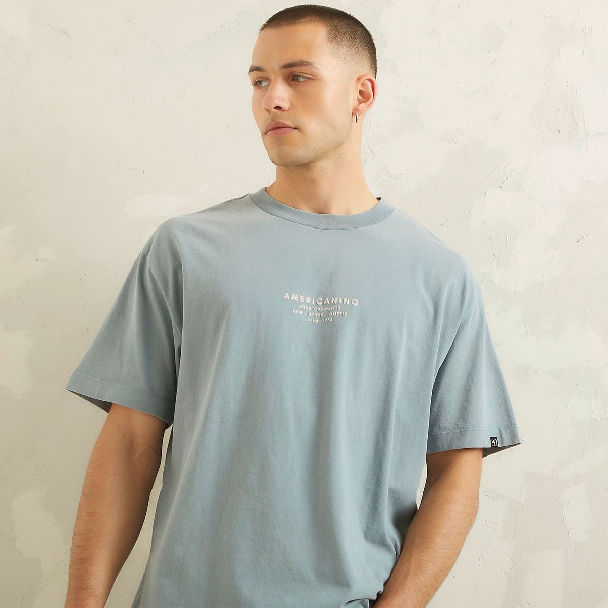 AMERICANINO - Polera Manga Corta Oversize Hombre Americanino