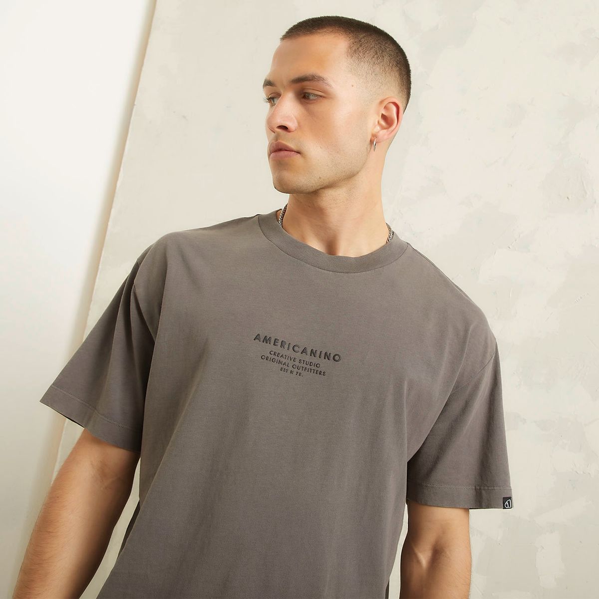 AMERICANINO - Polera Manga Corta Oversize Hombre Americanino