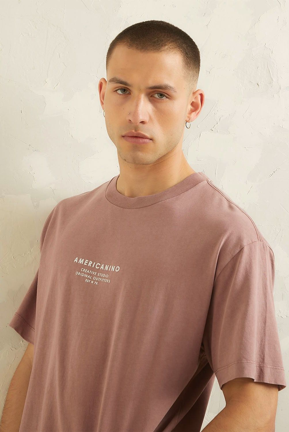 AMERICANINO - Polera Manga Corta Oversize Hombre Americanino