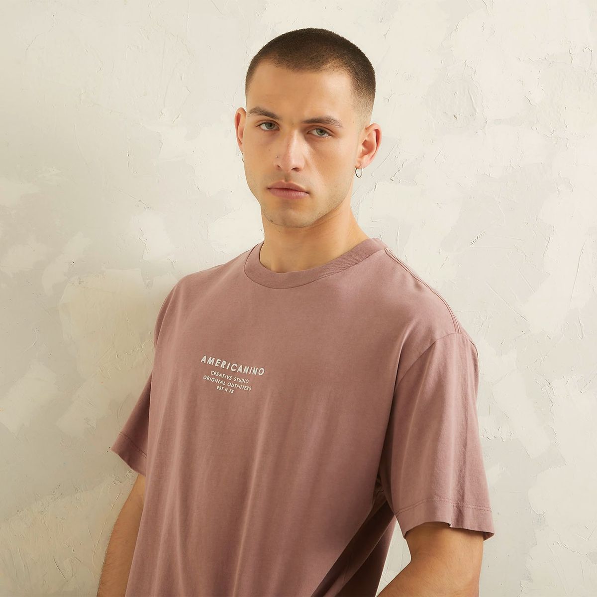 AMERICANINO - Polera Manga Corta Oversize Hombre Americanino