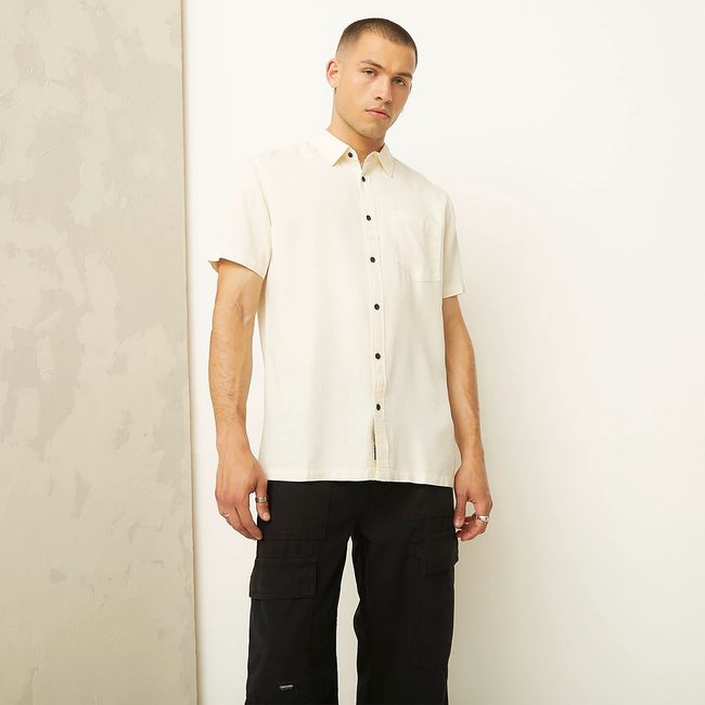 AMERICANINO - Camisa Manga Corta Slim Fit Hombre Americanino