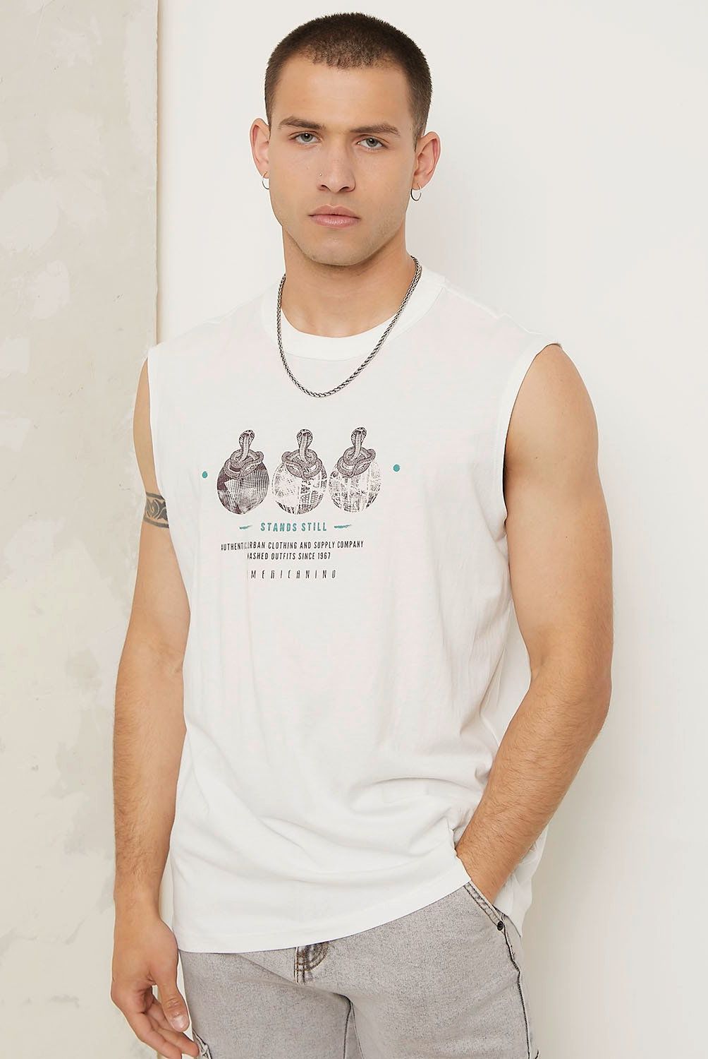 AMERICANINO - Polera Sin Mangas Casual Hombre Americanino