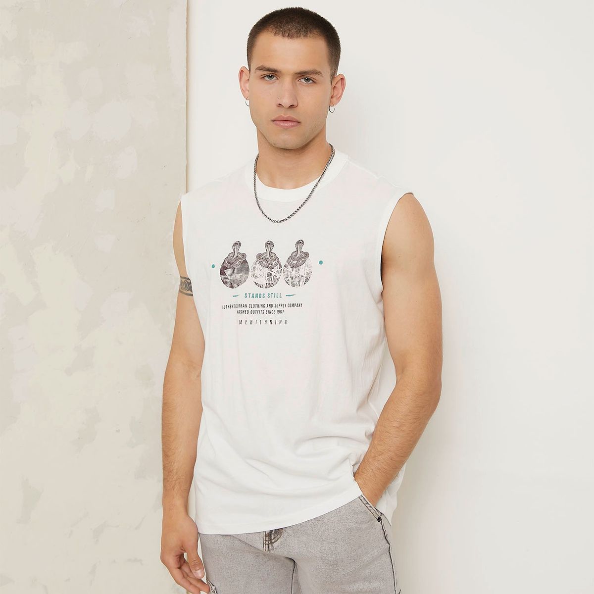 AMERICANINO - Polera Sin Mangas Casual Hombre Americanino