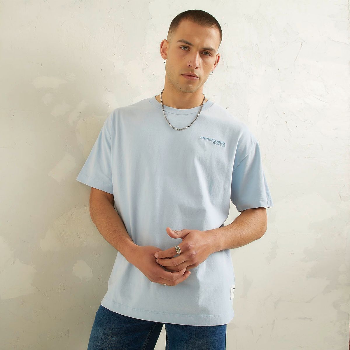 AMERICANINO - Polera Manga Corta Oversize Hombre Americanino