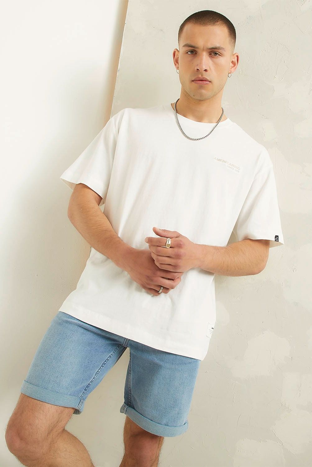 AMERICANINO - Polera Manga Corta Oversize Hombre Americanino