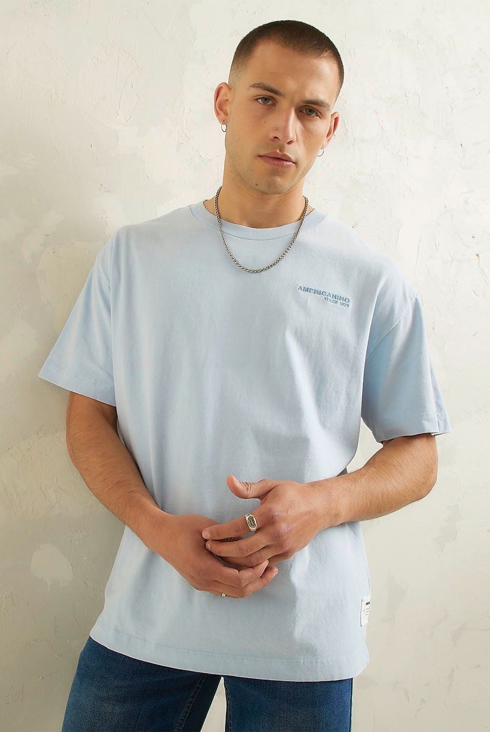 AMERICANINO - Polera Manga Corta Oversize Hombre Americanino