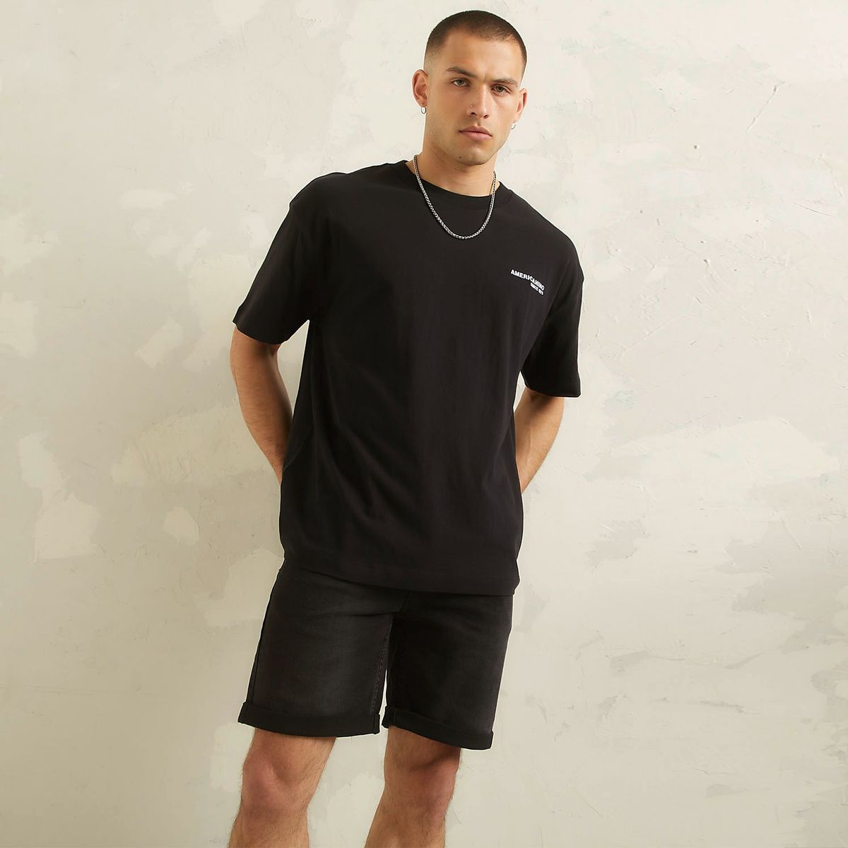 AMERICANINO - Polera Manga Corta Oversize Hombre Americanino