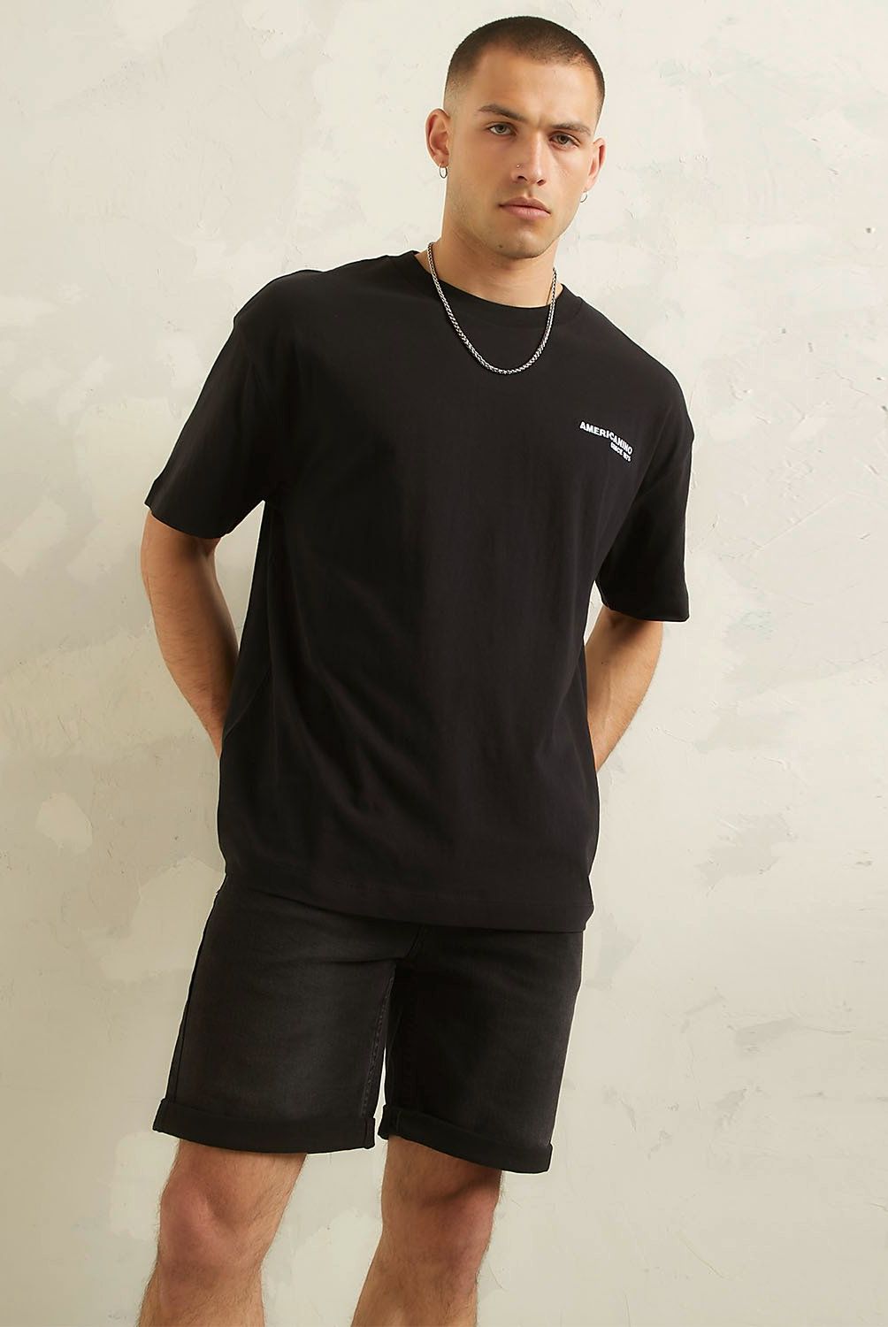 AMERICANINO - Polera Manga Corta Oversize Hombre Americanino