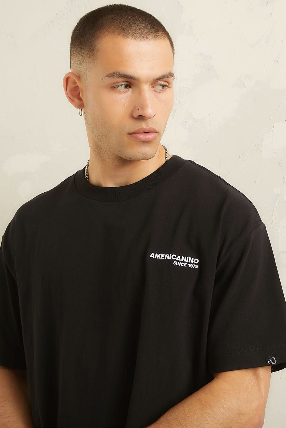 AMERICANINO - Polera Manga Corta Oversize Hombre Americanino