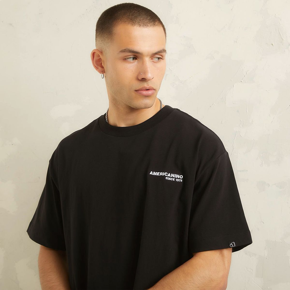 AMERICANINO - Polera Manga Corta Oversize Hombre Americanino