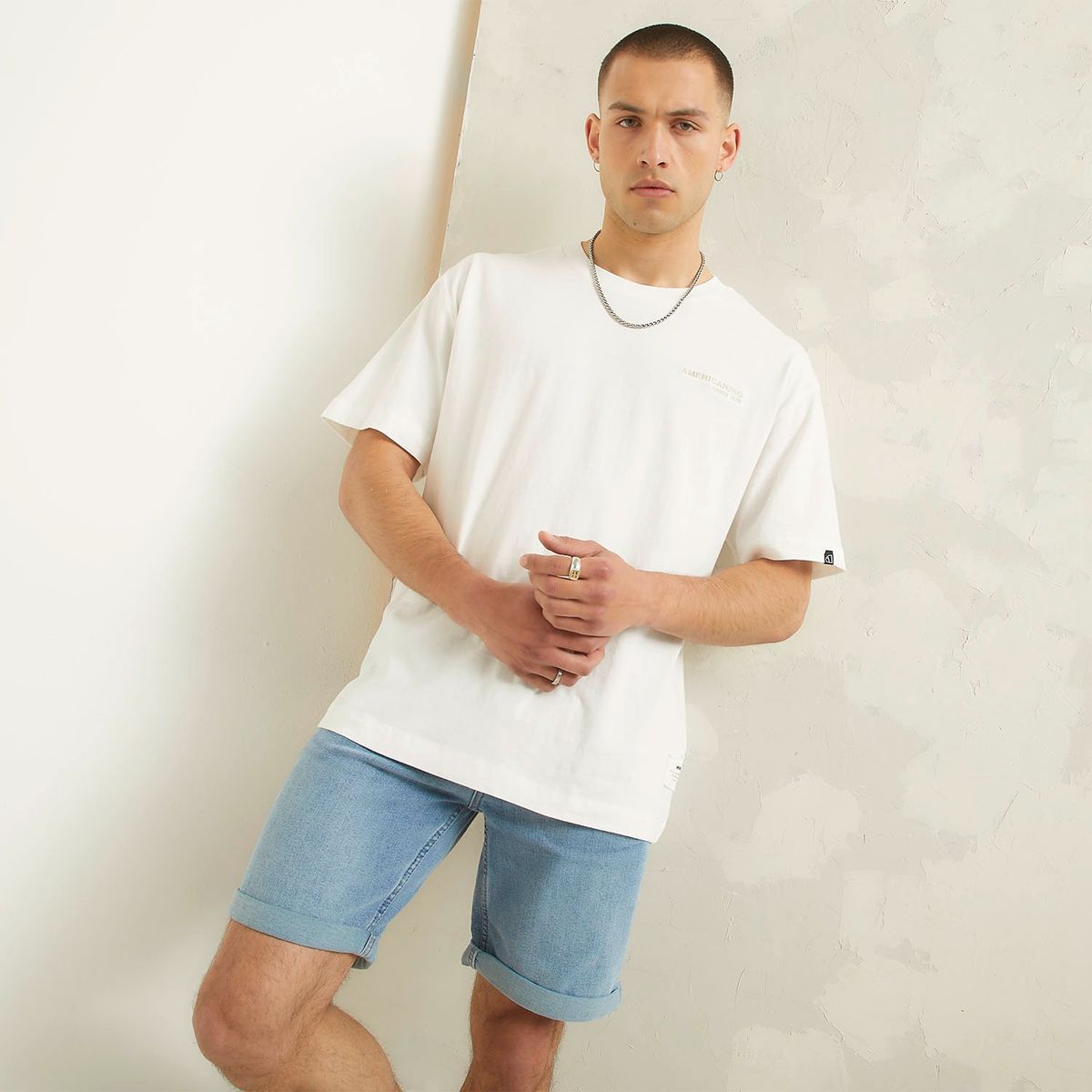 AMERICANINO - Polera Manga Corta Oversize Hombre Americanino