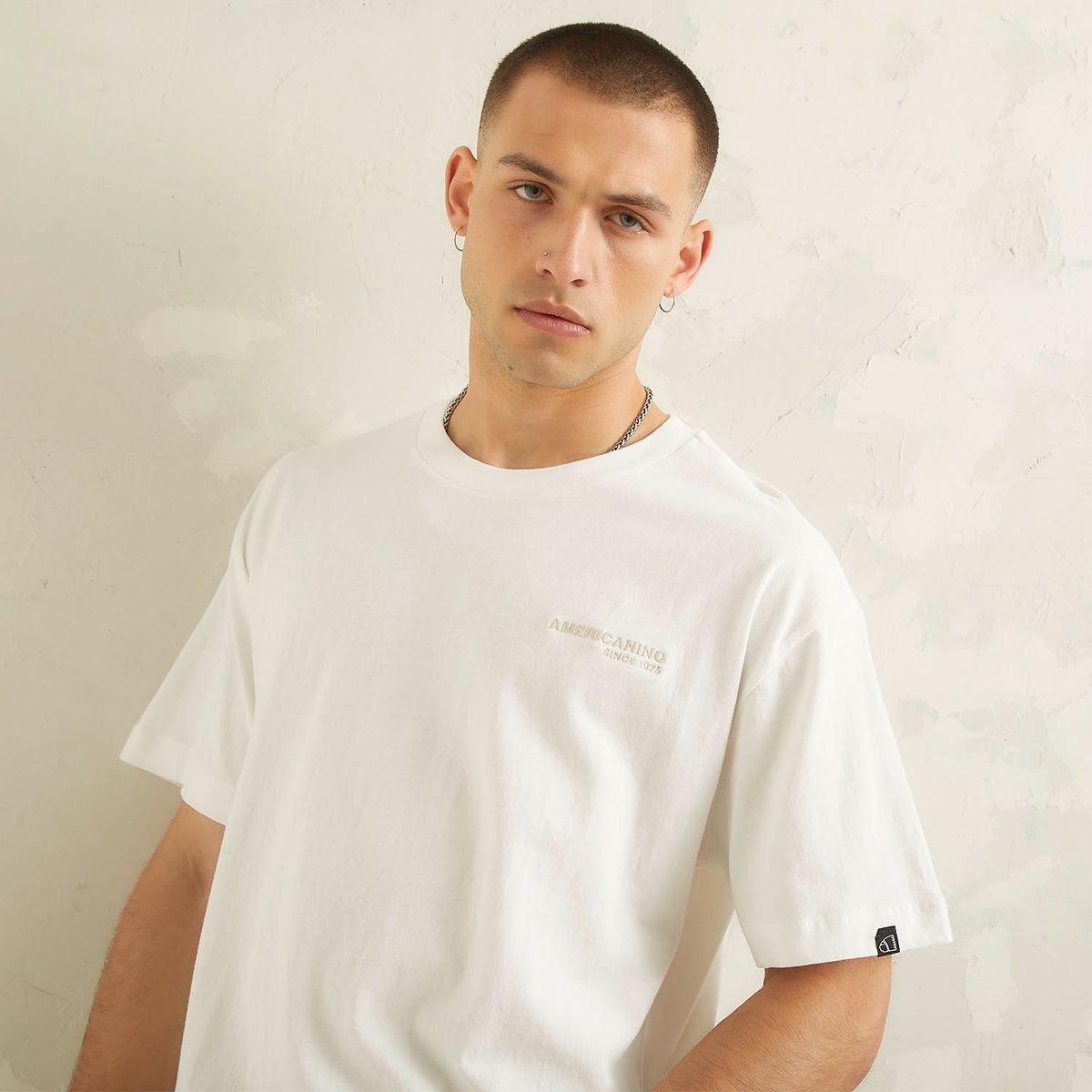 AMERICANINO - Polera Manga Corta Oversize Hombre Americanino