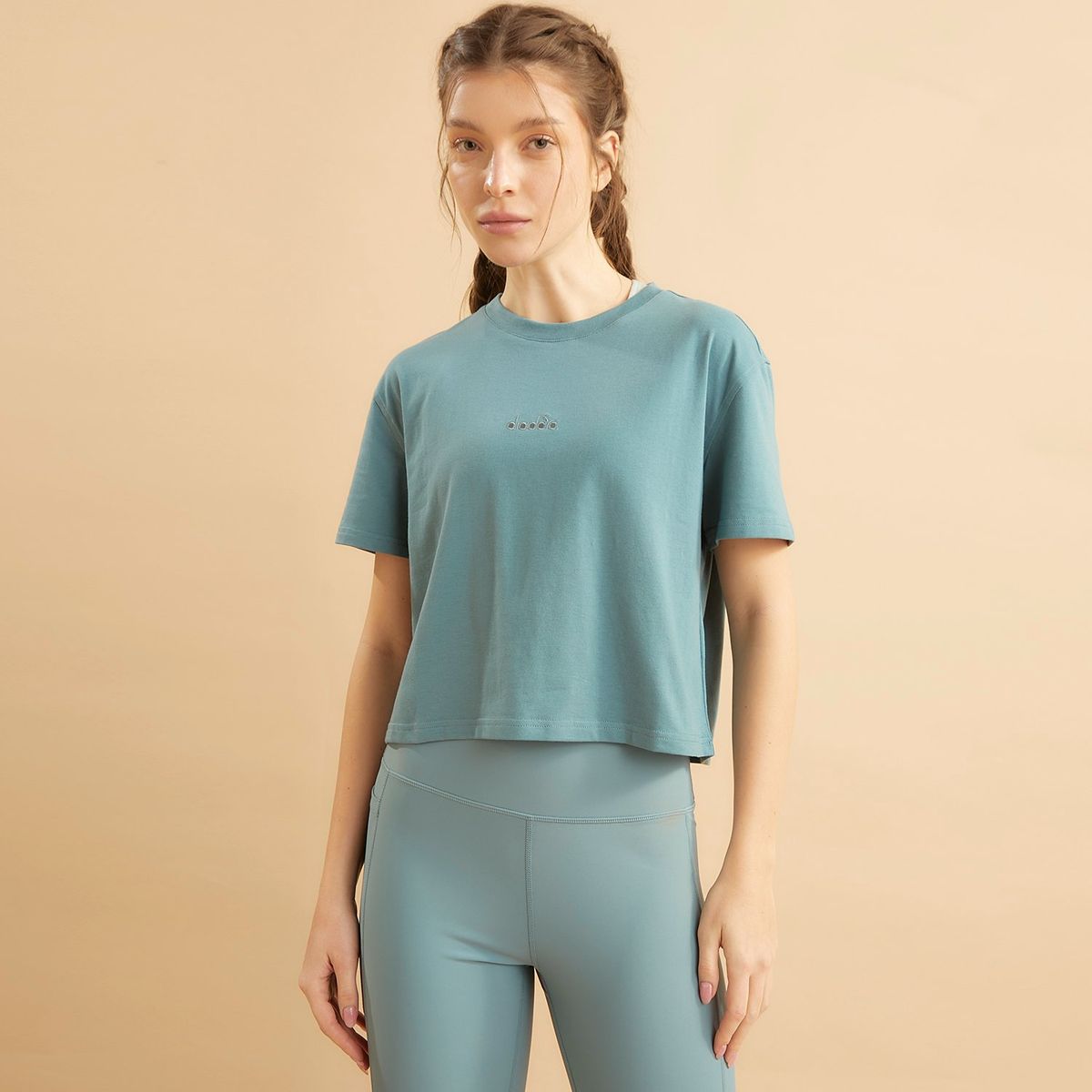 DIADORA - Polera Boxy Fit Algodón Deportiva Mujer Diadora