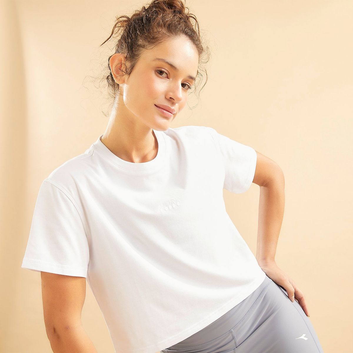 DIADORA - Polera Boxy Fit Algodón Deportiva Mujer Diadora