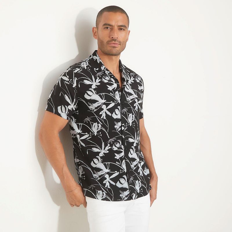 Camisa De Verano Para Hombre, Cuello Alto, Gráficos Geométricos, Impresión 3D, Manga Corta, Informal, Con Flores, Talla N, Azul Claro, S
