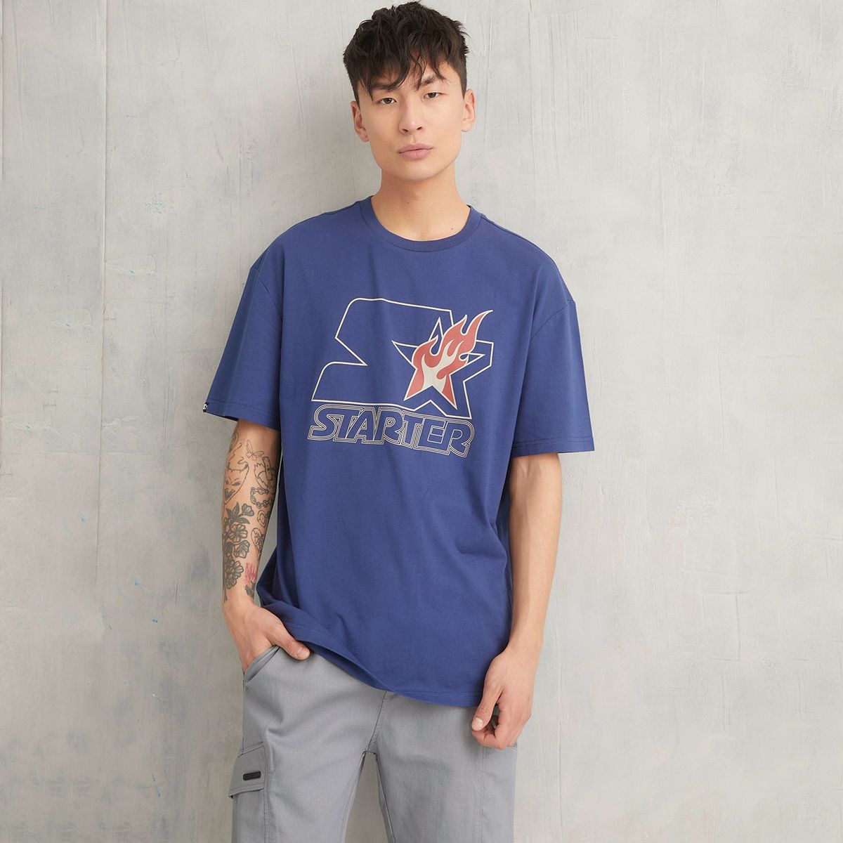 STARTER - Polera Manga Corta Relaxed Fit  Hombre Starter