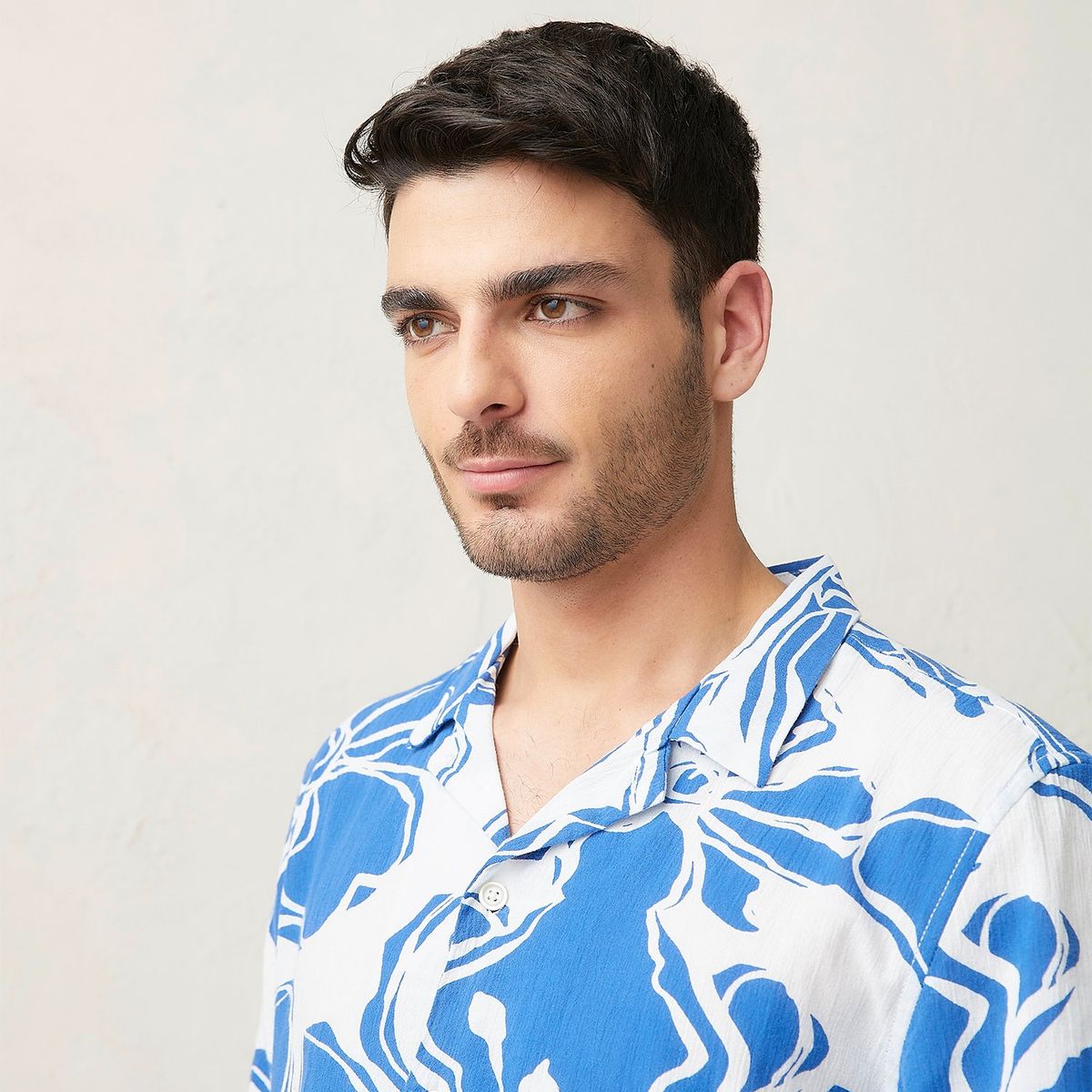 BASEMENT - Camisa Manga Corta Relaxed Fit Algodón Hombre Basement