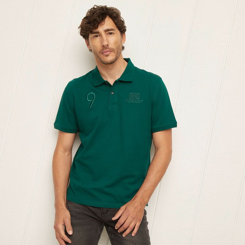 UNIVERSITY CLUB - Polera Polo Manga Corta Algodón Hombre University Club