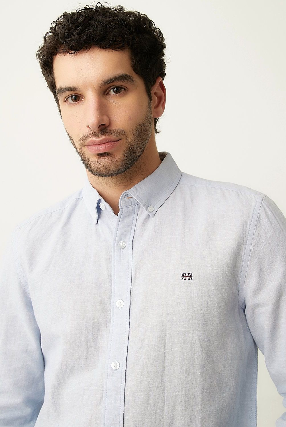 UNIVERSITY CLUB - Camisa Casual Manga Larga Lino Hombre University Club