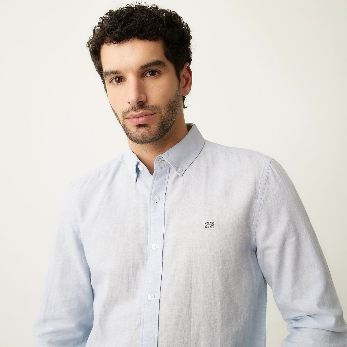 UNIVERSITY CLUB - Camisa Casual Manga Larga Lino Hombre University Club