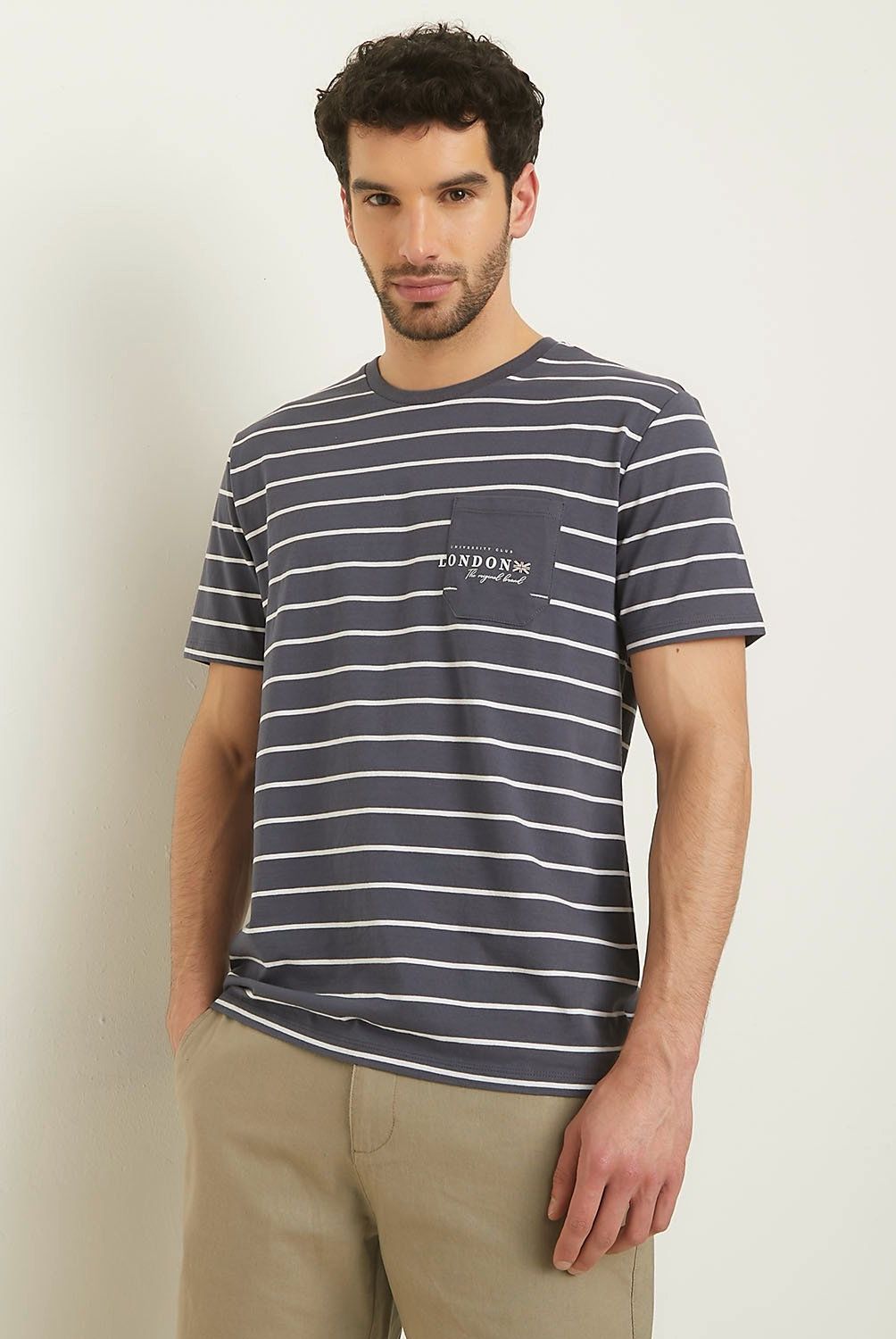 UNIVERSITY CLUB - Polera Manga Corta Casual Algodón Hombre University Club