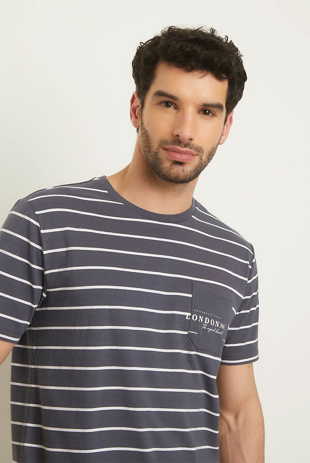 UNIVERSITY CLUB - Polera Manga Corta Casual Algodón Hombre University Club