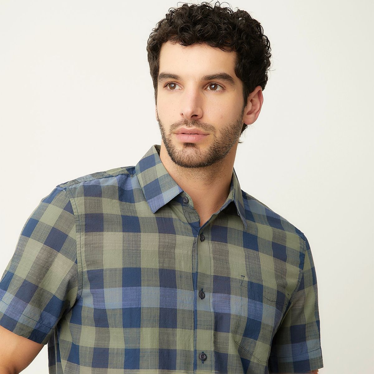 UNIVERSITY CLUB - Camisa Casual Manga Corta Algodón Hombre University Club