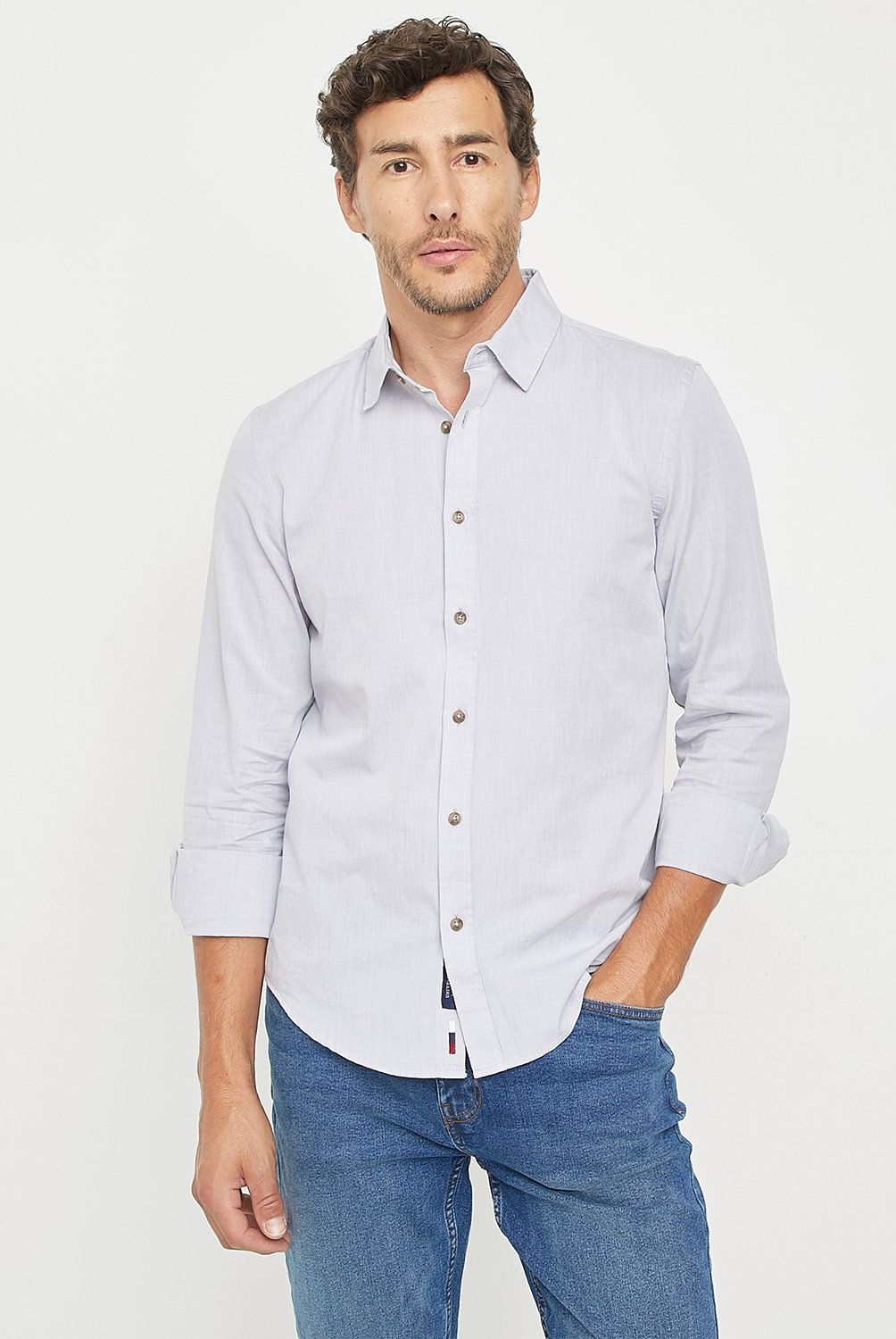 UNIVERSITY CLUB - Camisa Manga Larga Slim Fit Algodón Hombre University Club