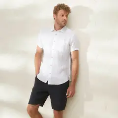 CASCAIS - Camisa Manga Corta Lino Hombre