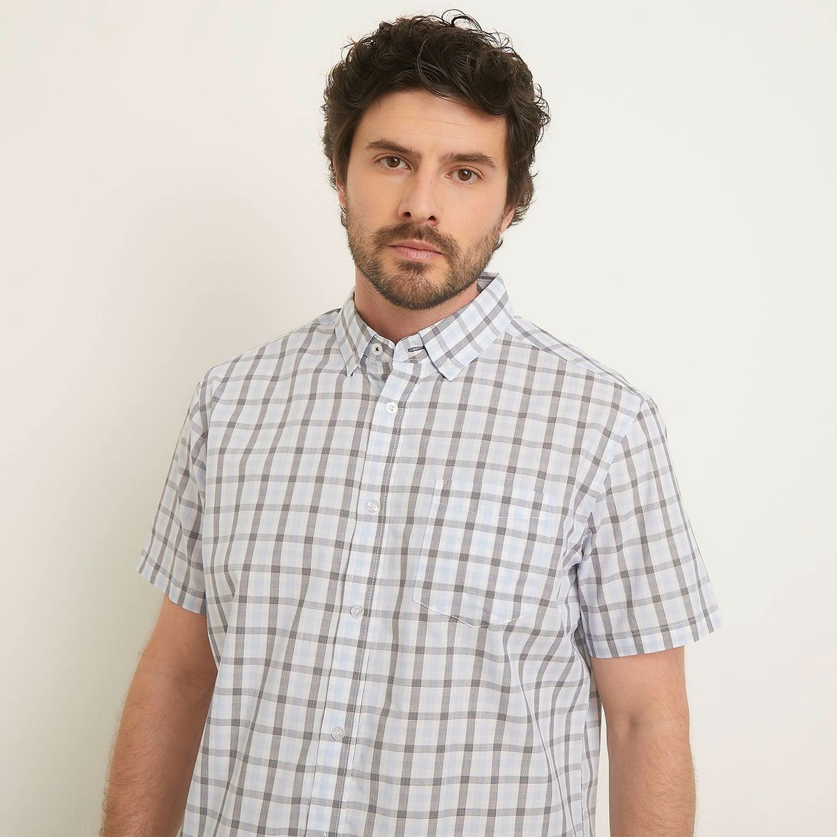 NEWPORT - Camisa Casual Manga Corta Algodón Hombre Newport