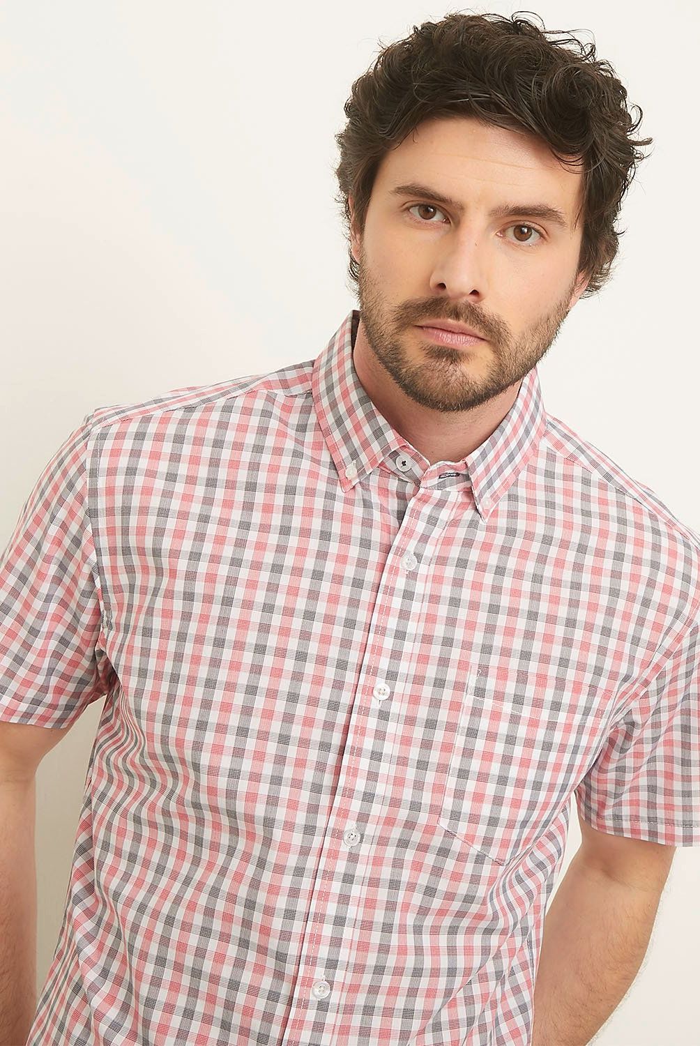 NEWPORT - Camisa Casual Manga Corta Algodón Hombre Newport