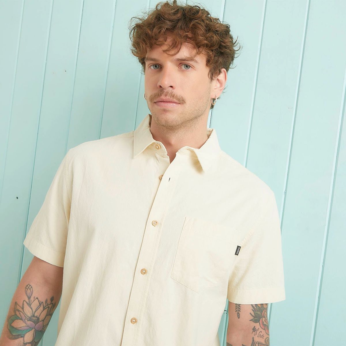 DOO AUSTRALIA - Camisa Casual Manga Corta Algodón Hombre Doo Australia