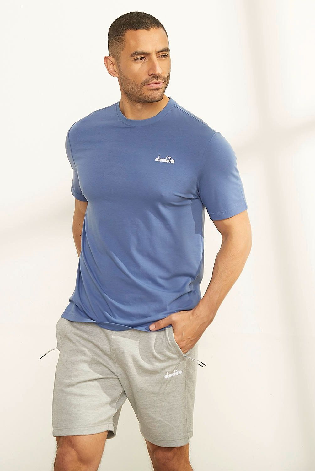 DIADORA - Polera Deportiva Manga Corta Algodón Hombre Diadora