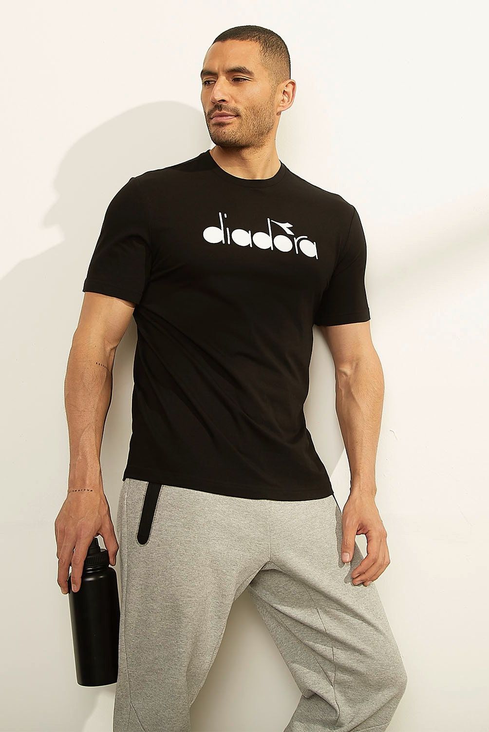 DIADORA - Polera Deportiva Manga Corta Algodón Hombre Diadora