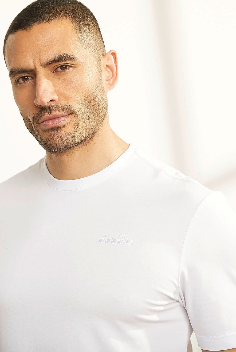 DIADORA - Polera Deportiva Manga Corta Algodón Hombre Diadora