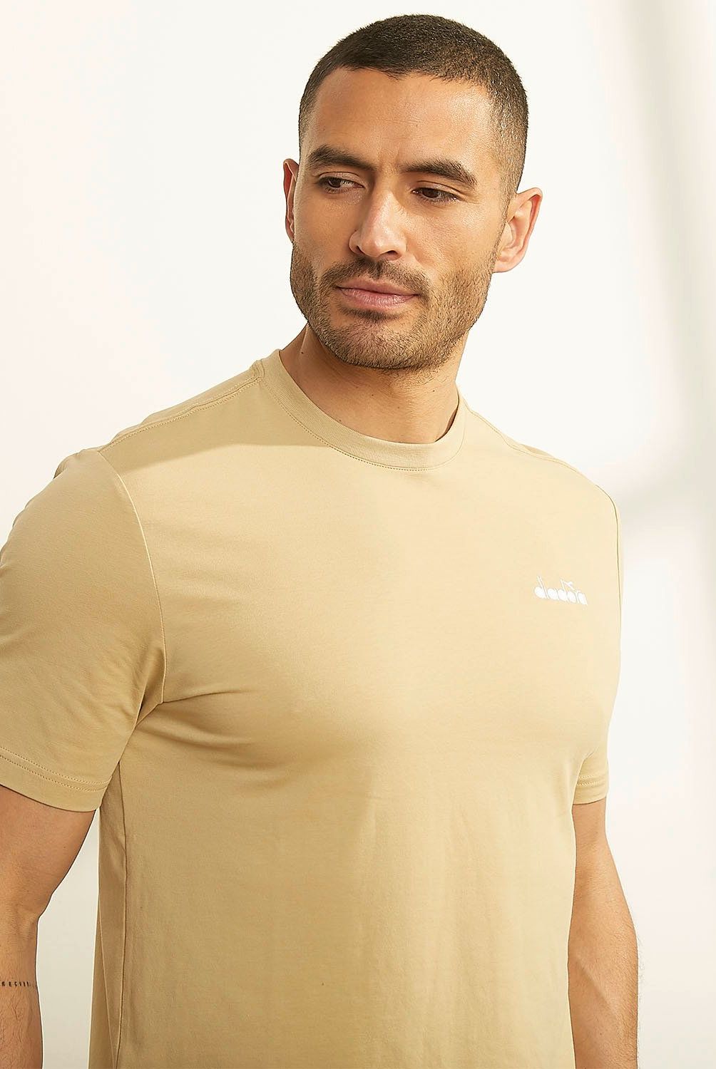 DIADORA - Polera Deportiva Manga Corta Algodón Hombre Diadora