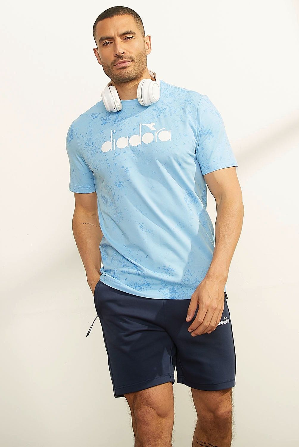 DIADORA - Polera Deportiva Manga Corta Algodón Hombre Diadora