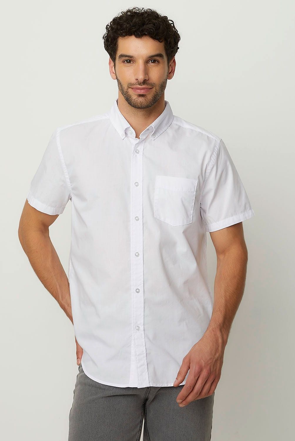 NEWPORT - Camisa Casual Manga Corta Algodón Hombre Newport