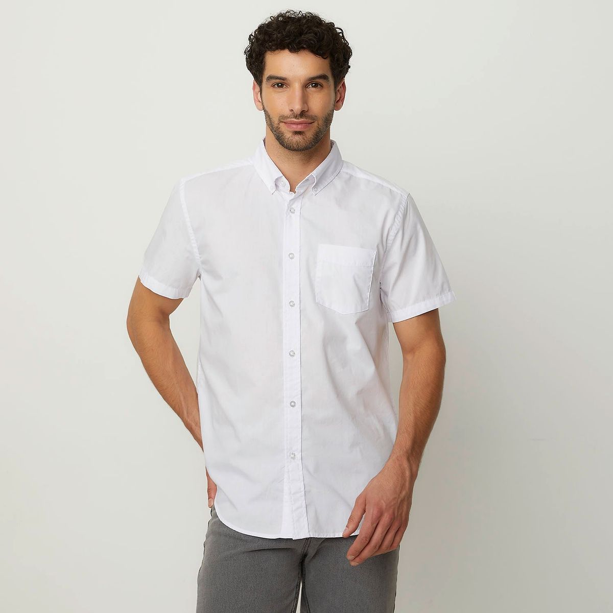 NEWPORT - Camisa Casual Manga Corta Algodón Hombre Newport