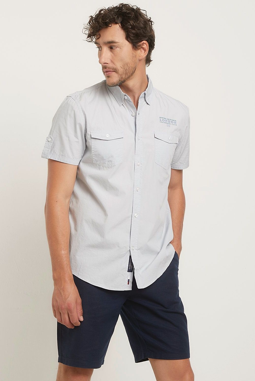UNIVERSITY CLUB - Camisa Casual Hombre University Club Slim Fit Algodón