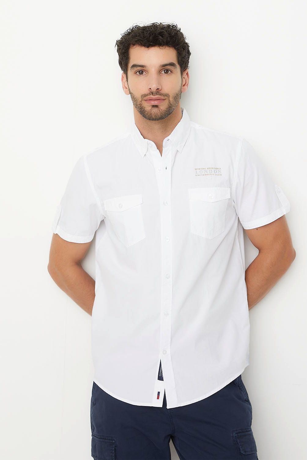 UNIVERSITY CLUB - Camisa Casual Hombre University Club Slim Fit Algodón